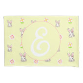 Bunny Bloom Delight Kissenbezug (Vorderseite-Links)