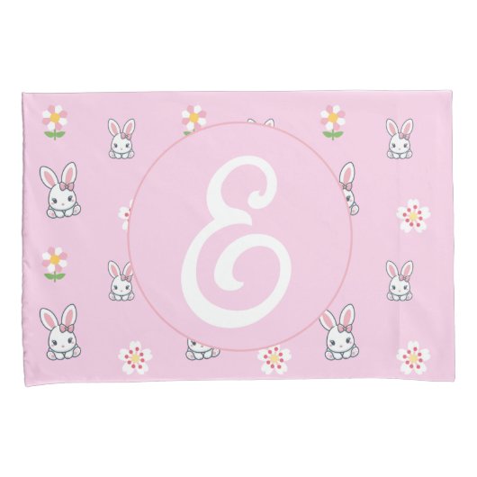 Bunny Bloom Delight Kissenbezug (Vorderseite-Rechts)