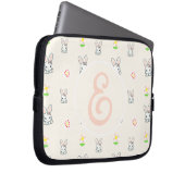 Bunny Bloom Delight Laptopschutzhülle (Vorne Rechts)