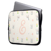Bunny Bloom Delight Laptopschutzhülle (Vorderseite Links)