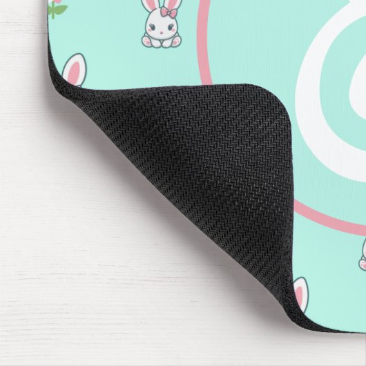 Bunny Bloom Delight Mousepad (Ecke)