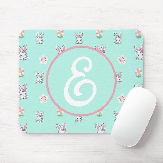 Bunny Bloom Delight Mousepad (Mit Mouse)