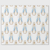 Bunny Blue Baby Dusche Geschenkpapier (Flach)