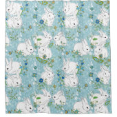 Bunny Blue Duschvorhang (Vorderseite)