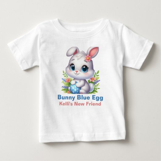 Bunny Blue Egg Baby T-shirt (Vorderseite)
