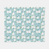 Bunny Blue Fleece Blanket - 3 Größen (Vorderseite (Horizontal))