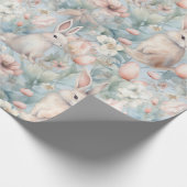 Bunny Blue Garten Geschenkpapier (Ecke)