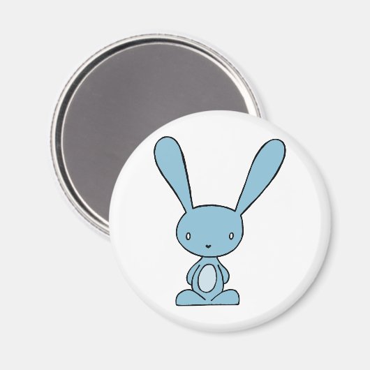 Bunny Blue Magnet (Vorderseite/Rückseite)