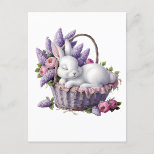 Bunny & Blume Basket Postkarte