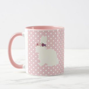 Bunny Blume Malerei Bouquet Kaffee Tasse