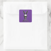 Bunny Bones – Gothic Easter Bunny - Autocolante Quadratischer Aufkleber (Tasche)