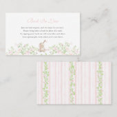 Bunny Book In Lieu, game Visitenkarte (Vorne/Hinten)