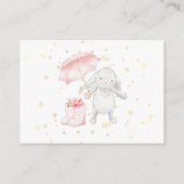 *~* Bunny Boots Umbrella PINK Diaper Raffle Begleitkarte (Rückseite)