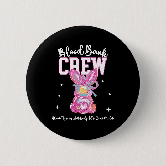 Bunny Bow Osterblut Bynk Crew Medizinischer Labrad Button (Vorderseite)