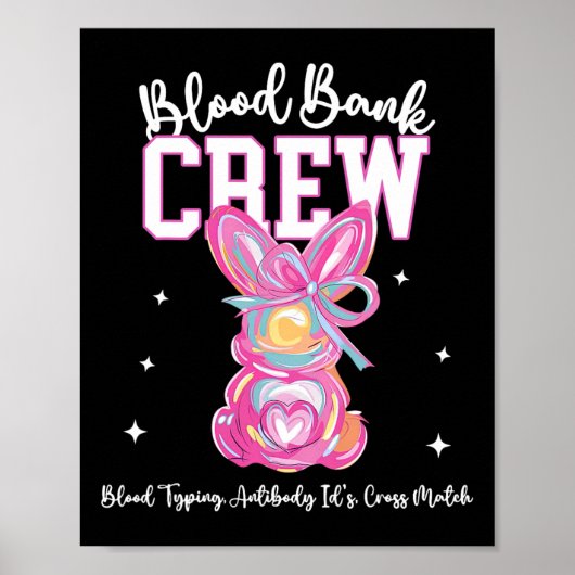 Bunny Bow Osterblut Bynk Crew Medizinischer Labrad Poster (Vorne)