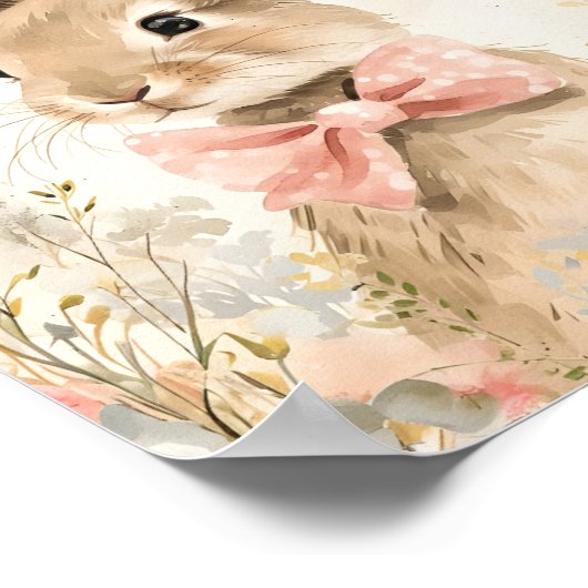Bunny & Bow 🎀 Poster (Ecke)