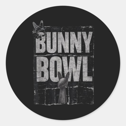 Bunny Bowl Funny Halftime Show 2026 Runder Aufkleber (Vorderseite)