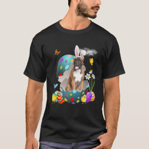 Bunny Boxer Hund Happy Ostereier T-Shirt