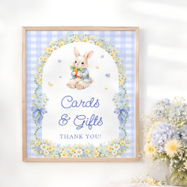 Bunny Boy Baby Shower Cards and Gifts Poster