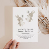 Bunny Boy Joint Geburtstag Einladung