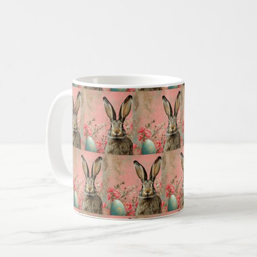 Bunny Breeze Bliss: Tasse Symphonie 🍃 🐇 (Vorderseite Links)