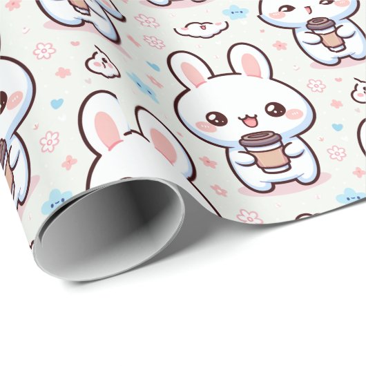 Bunny Brew Pattern Geschenkpapier (Rolleneckpunkt)