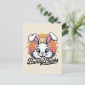 Bunny Bucks Postkarte (Stehend Vorderseite)