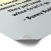 Bunny Buddhism "Lass It Go" Poster (Ecke)