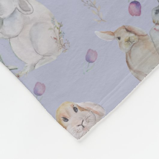 Bunny Buddies Baby Fleece Blanket (Ecke)