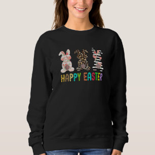 Bunny Buffalo Kariert Leopard Leopard Print Happy  Sweatshirt