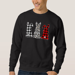 Bunny Buffalo Kariert Leopard Leopard Print Happy  Sweatshirt