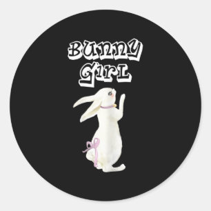 Bunny Bunnies Rabbit Pet Runder Aufkleber