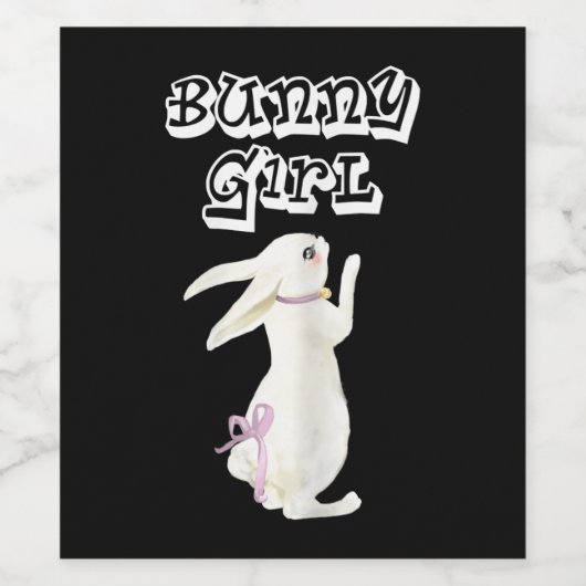 Bunny Bunnies Rabbit Pet Weinetikett (Einzelnes Label)