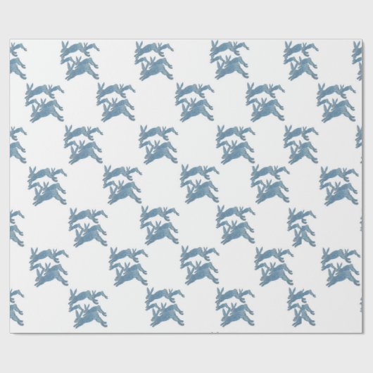 Bunny Bunnies Rabbit Stampede Geschenkpapier (Flach)