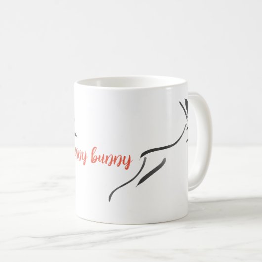 Bunny Bunny Original Malerei Rabbit Tasse (VorderseiteRechts)