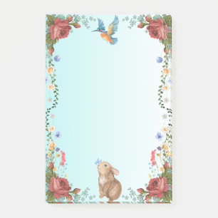 Bunny, Butterfly, Bird und Rote Rosen Post-it Klebezettel