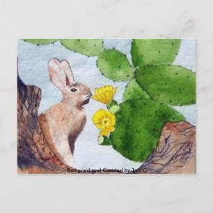 Bunny Cactus Postkarte