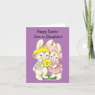 Bunny Card für Junge und Mädchen Feiertagskarte