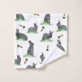 Bunny Carrot Craze Badewanne Handtuch Set (Waschlappen)