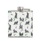 Bunny Carrot Craze Hip Flask (Farbe auswählen) Flachmann (Rückseite)