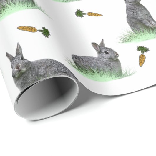 Bunny Carrot Craze Wrapping Paper (Farbe auswählen Geschenkpapier (Rolleneckpunkt)