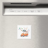 Bunny Carrot Hopping Ride Magnet (In Situ (Geschirrspüler))
