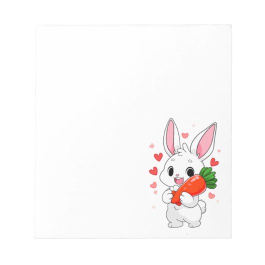 Bunny & Carrot Notizblock (Vorderseite)