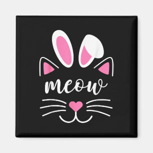Bunny Cat Niedlich Spaß Katze Für Mädchen Katze Os Magnet