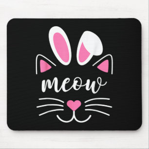Bunny Cat Niedlich Spaß Katze Für Mädchen Katze Os Mousepad