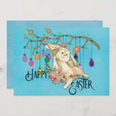 Bunny Celebrates Feiertagskarte (Vorne/Hinten)