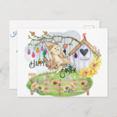 Bunny Celebrates Feiertagspostkarte (Vorne/Hinten)