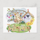 Bunny Celebrates Feiertagspostkarte (Vorderseite)