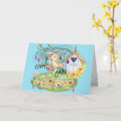 Bunny Celebrates Karte (Gelbe Blume)