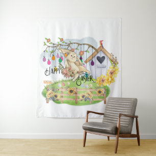 Bunny Celebrates Wandteppich
